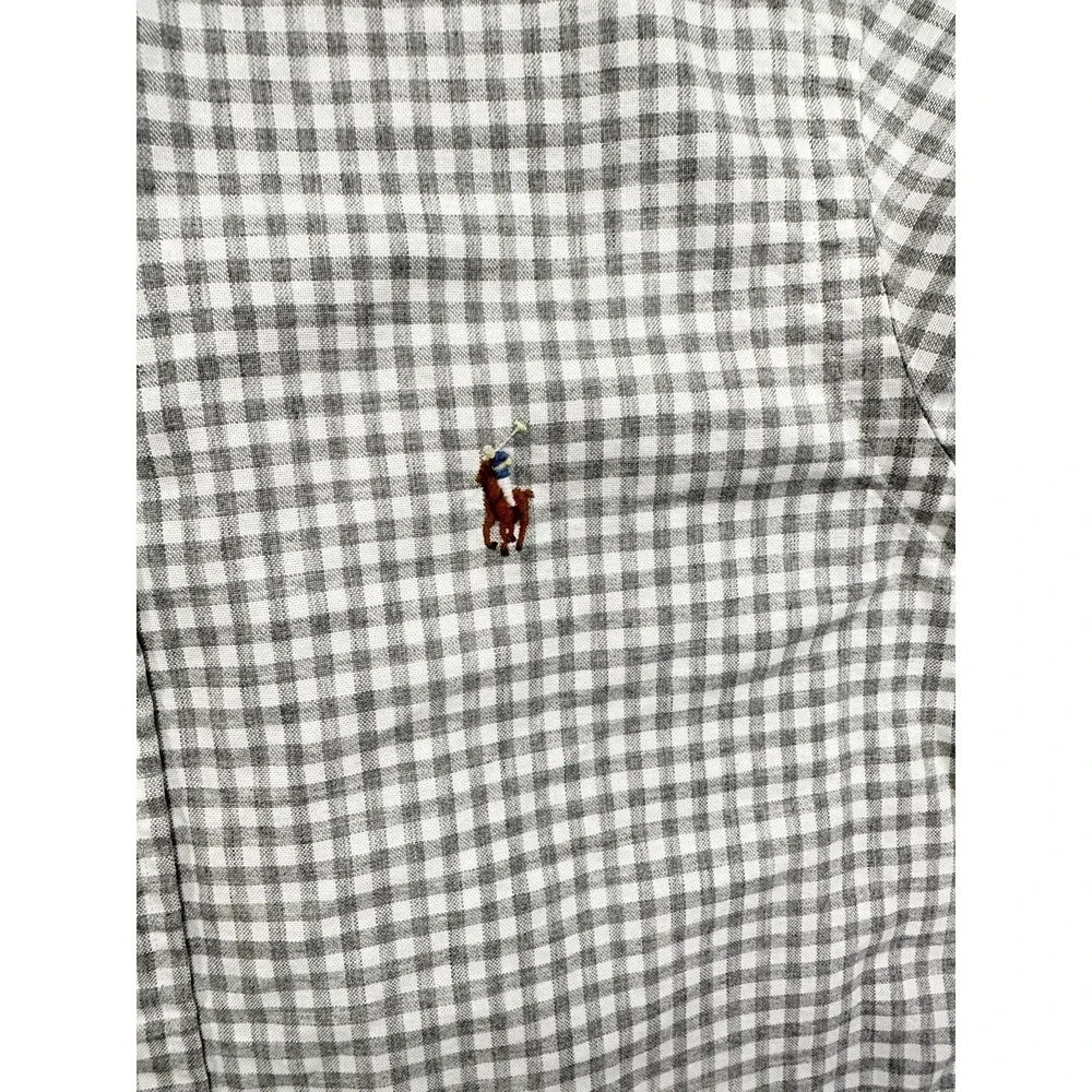 Polo Ralph Lauren Pony Classic Long Sleeve Gingham Plaid Oxford Shirt Small